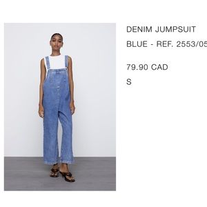 Zara Denim Jumpsuit (overalls)